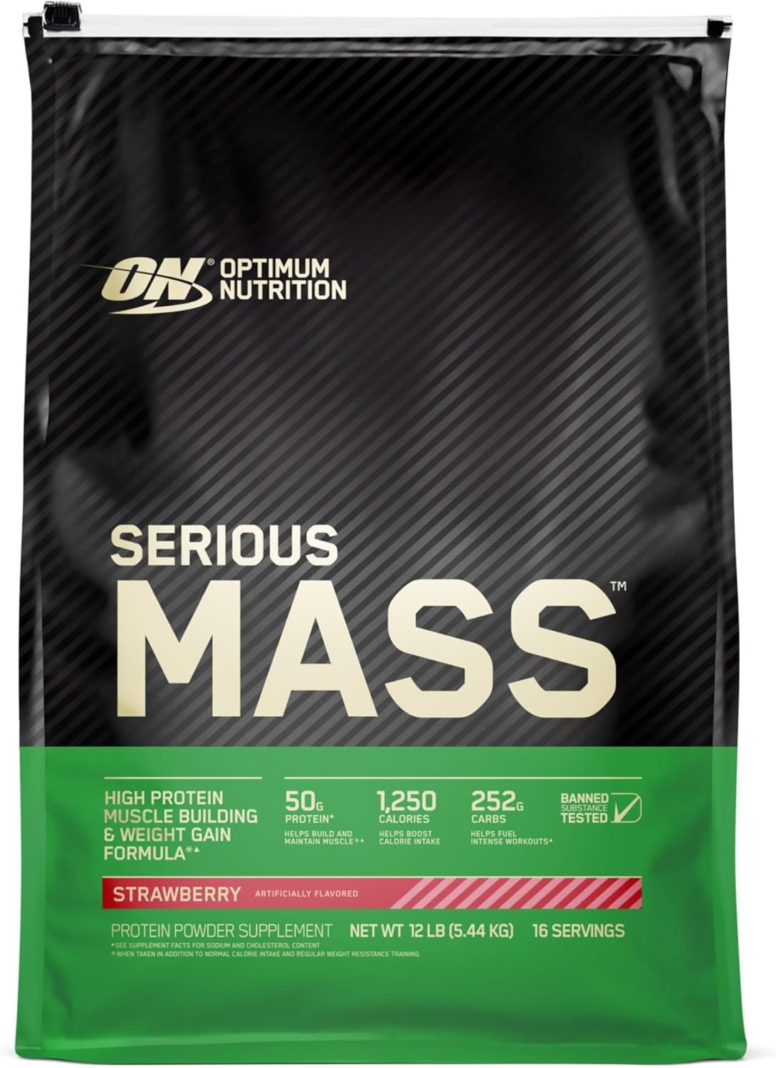 Optimum Nutrition Serious Mass Strawberry – 5 KG