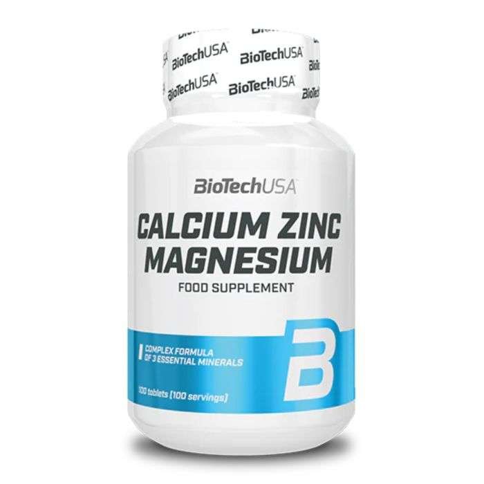 BIOTECHUSA Calcium Zinc Magnesium – 100 comprimés