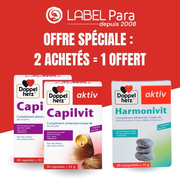 Doppelherz Capilvit 30 comprimés x2 = Doppelherz Harmonivit 30 comprimés Offert