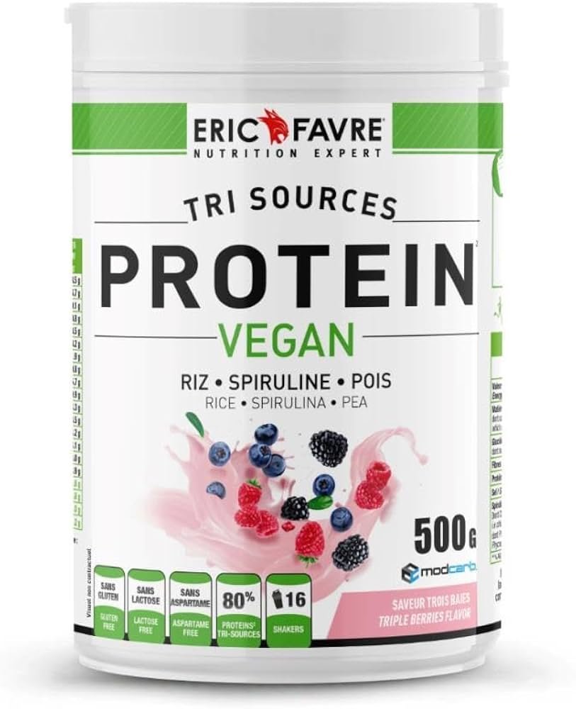 ERIC FAVRE PROTEINE VEGAN TRI SOURCE BERRY 500G