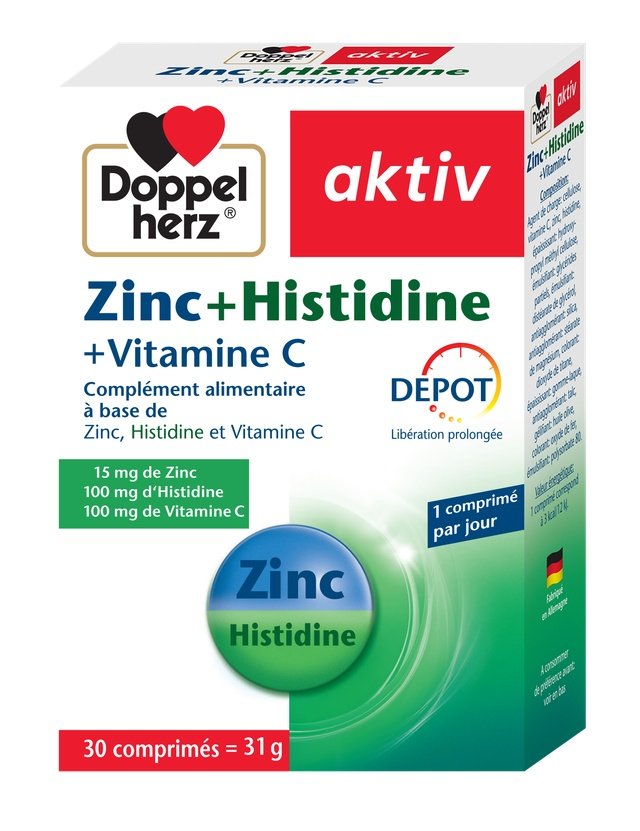 DOPPELHERZ AKTIV ZINC HISTIDINE + VITAMINE C