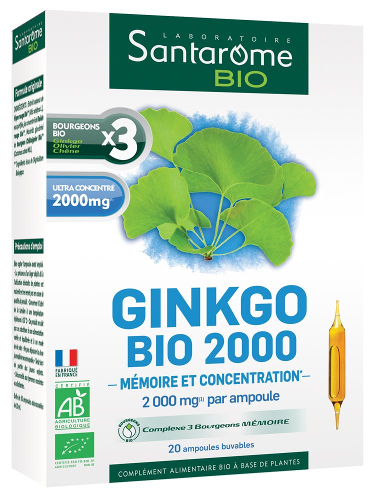 SANTAROME BIO GINKGO BILOBA 20 AMPOULES