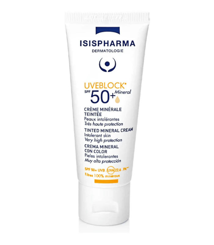 Isispharma Uveblock Crème Minérale Teintée SPF50+ Peaux Sensibles 40ml