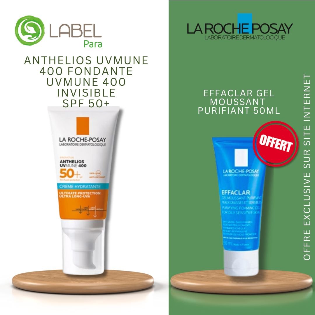 LA ROCHE-POSAY ANTHELIOS FONDANTE UVMUNE 400 INVISIBLE + EFFACLAR 50ML