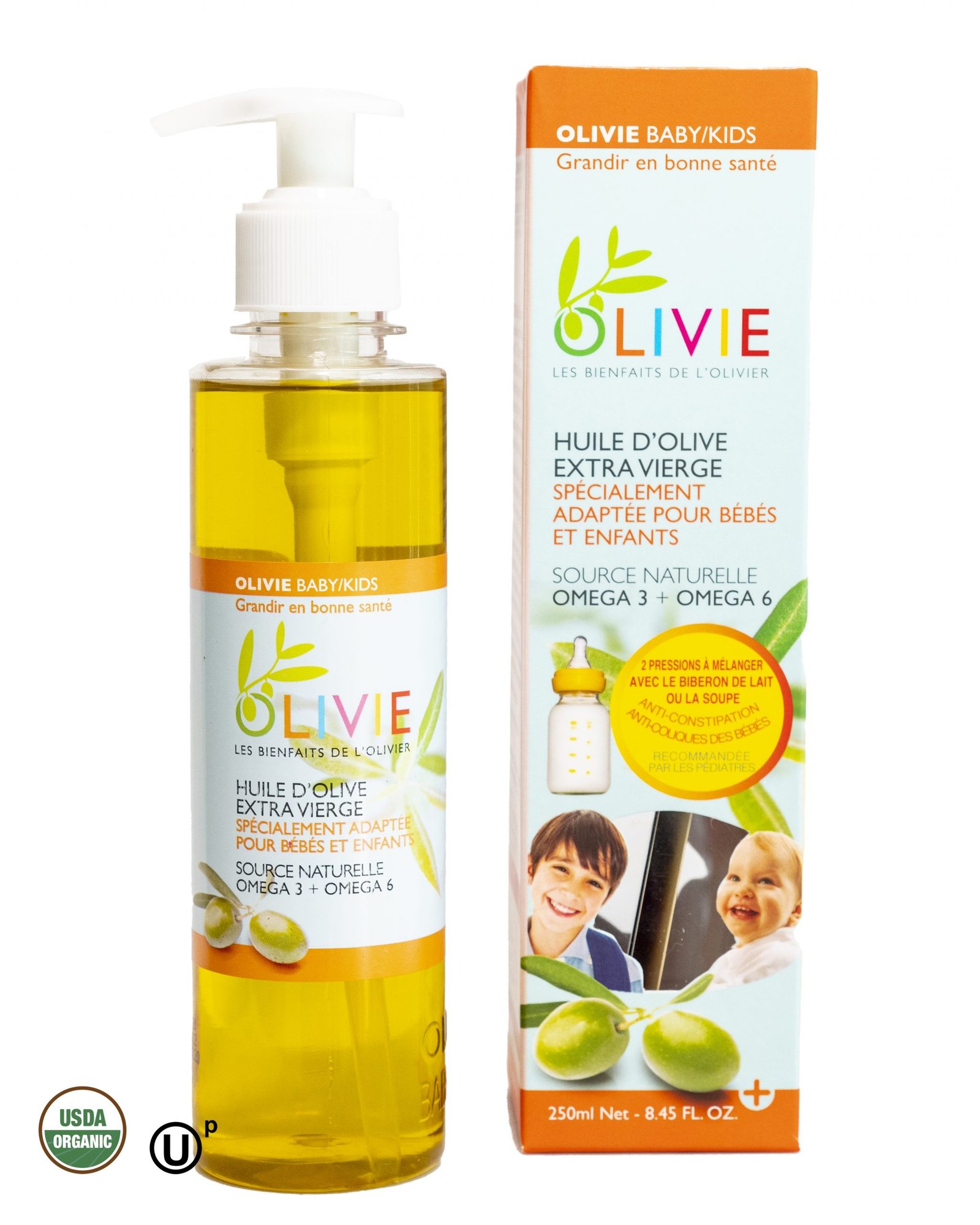 Olivie Baby Kids 250Ml – Huile d’olive extra vierge bio