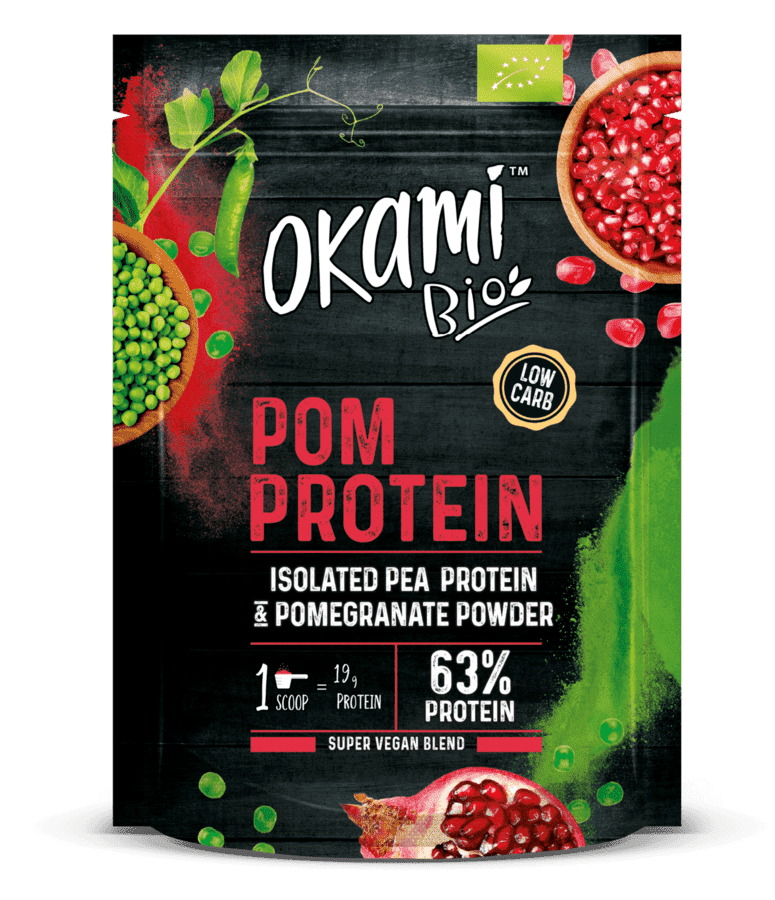 OKAMI PROTEINE POIS A LA GRENADE BIO 500 gr