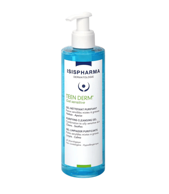 Isispharma Teen Derm Gel Nettoyant Purifiant Peaux Sensibles à Imperfections 250ml