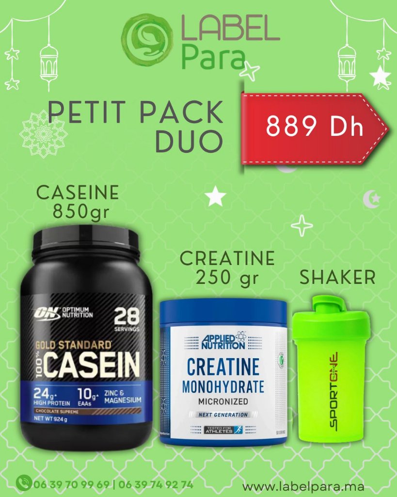 Petit Pack Duo – Caseine & Créatine