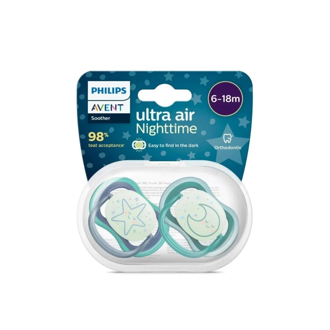 Philips Avent Sucette Ultra Air Nuit 6-18 mois (SCF376/13)