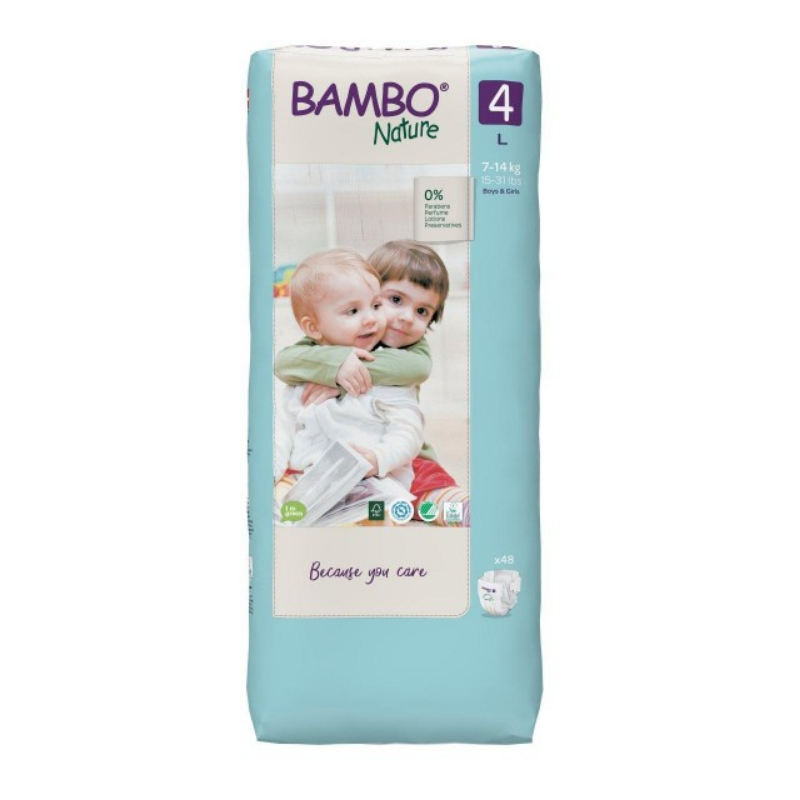 Couches bébé – Bambo Nature taille 4 de 7-14kg 48unités