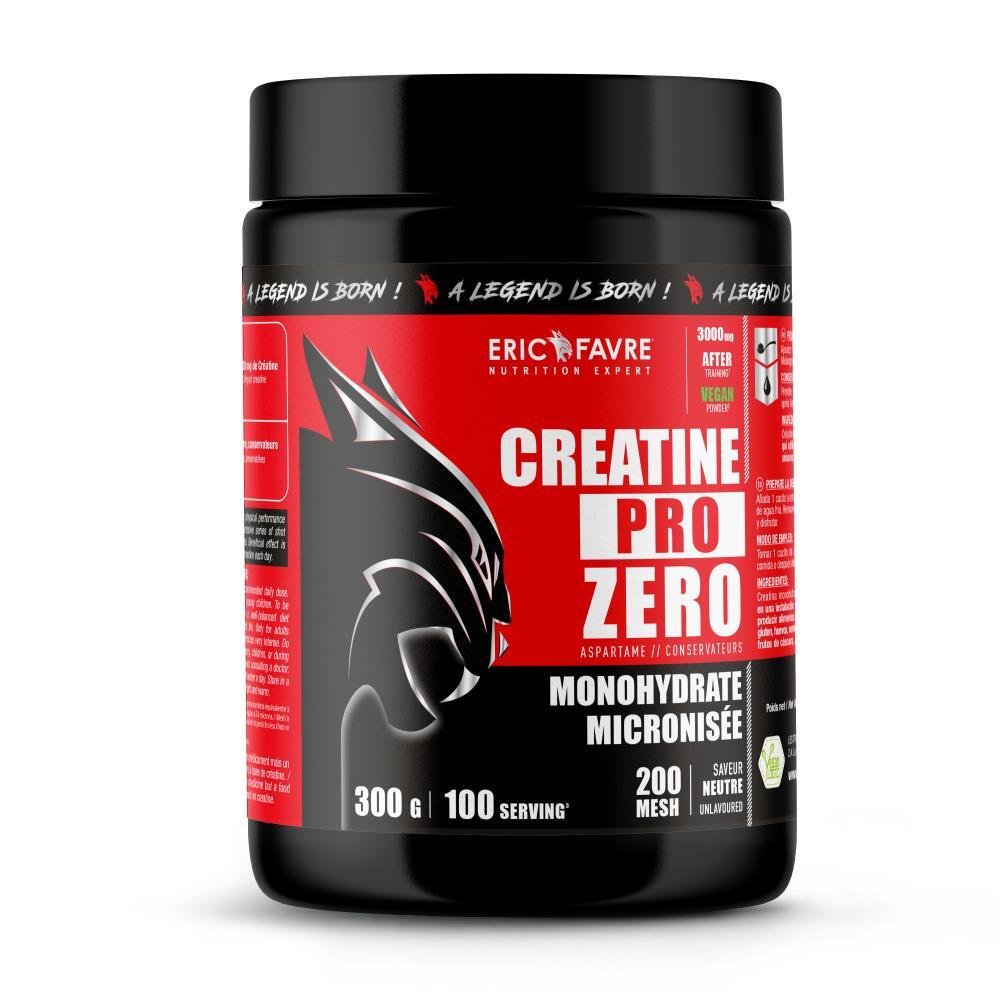 Eric Favre Pure Creatine 200 mesh – Créatine Pro Zero 300 G Naturel