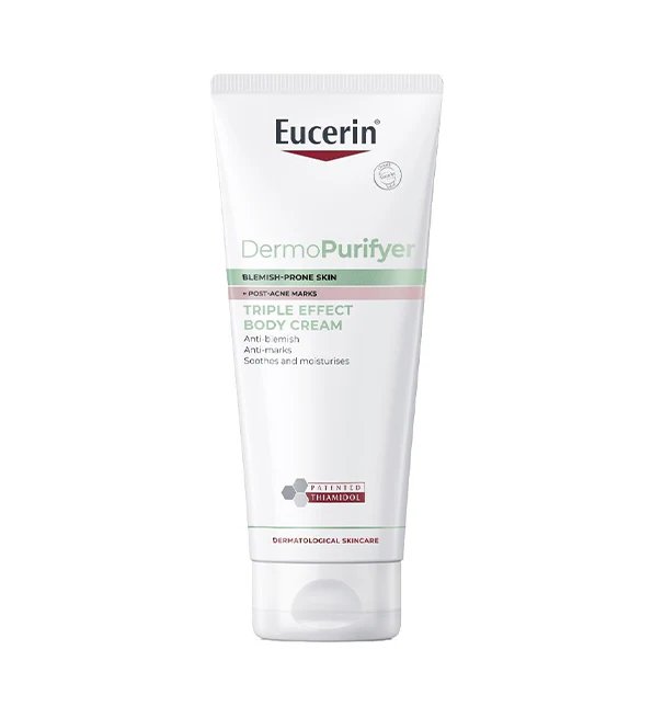 Eucerin
DermoPure – Triple effect body cream for spots post-acné