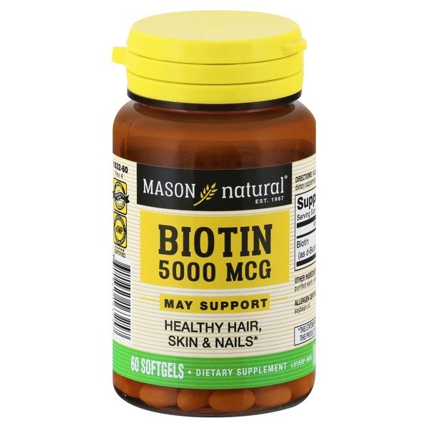 Mason Natural Biotine 5000 mcg 60 Softgels