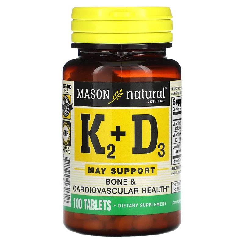Mason Natural Vitamin K2 + D3 100 tablets