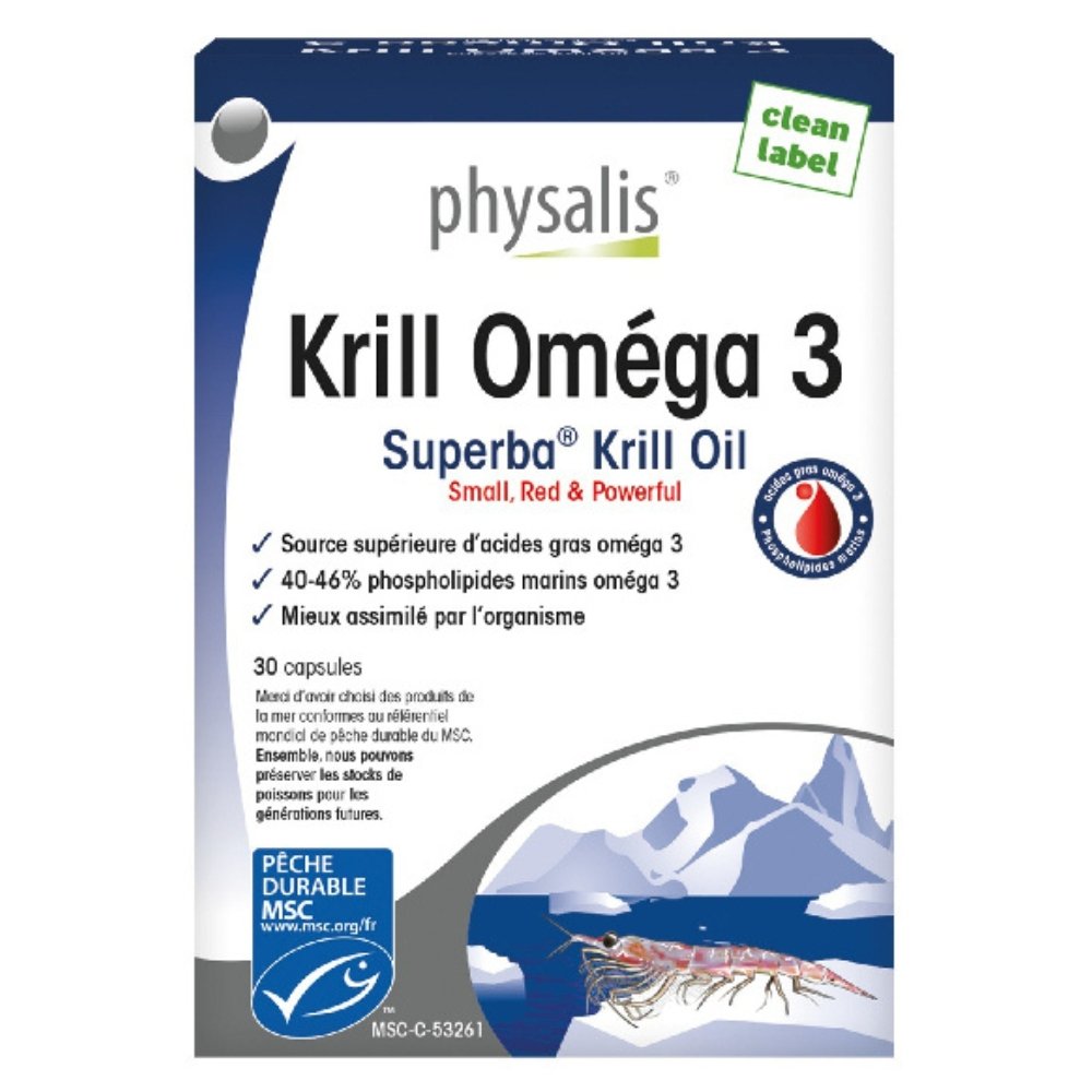 Physalis Krill Oméga 3 Superba Krill Oil – 30 Capsules