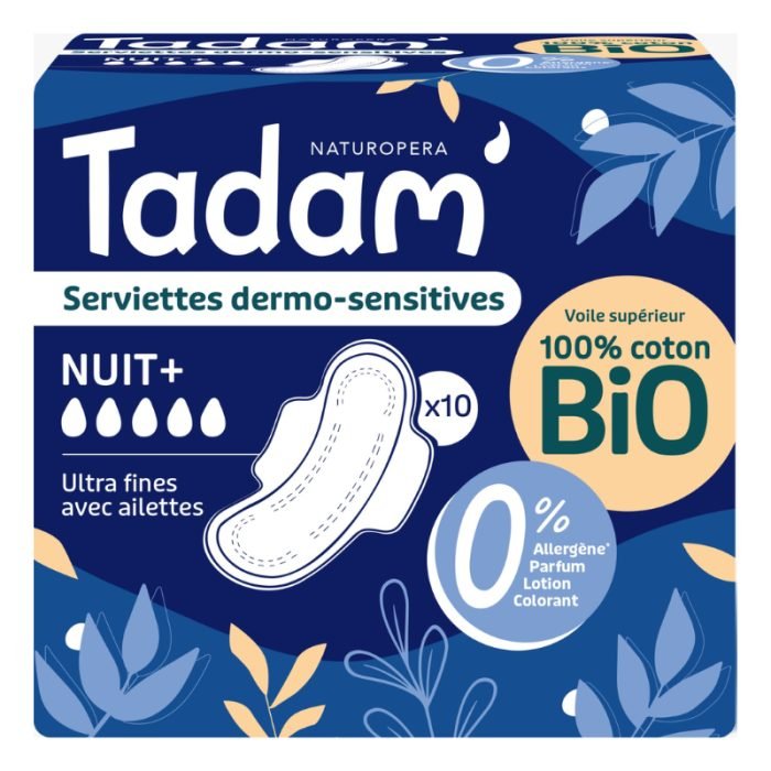 TADAM SERVIETTES ULTRA NUIT+ 10 UNITES