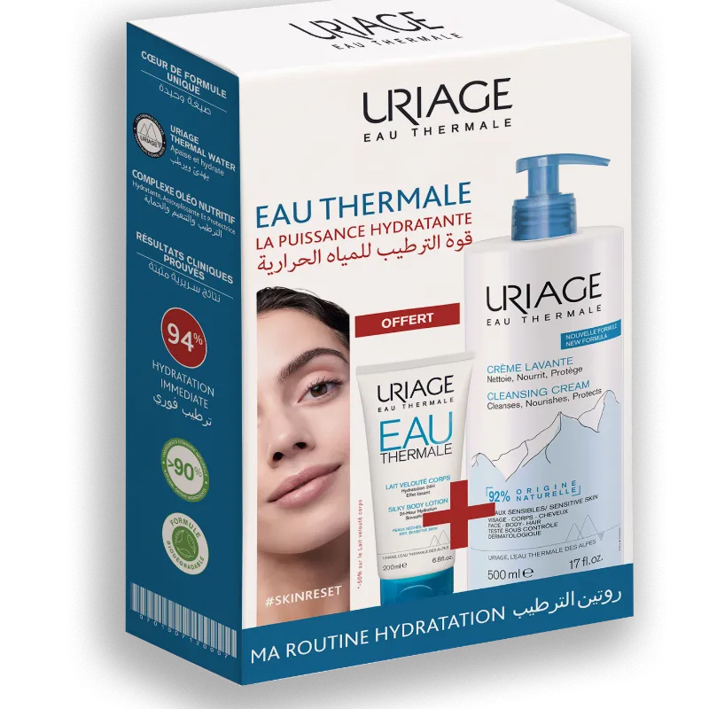 URIAGE PACK CREME LAVANTE 500ML+ LAIT 200