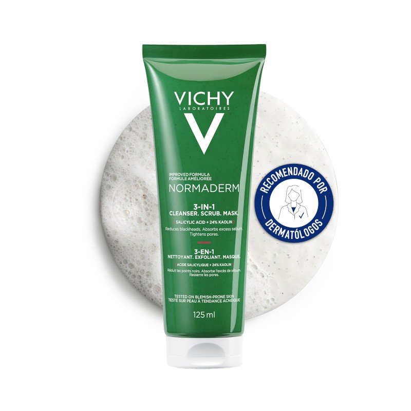 VICHY NORMADERM 3 EN 1 EXFOLIANT + NETTOYANT + MASQUE 125 ML