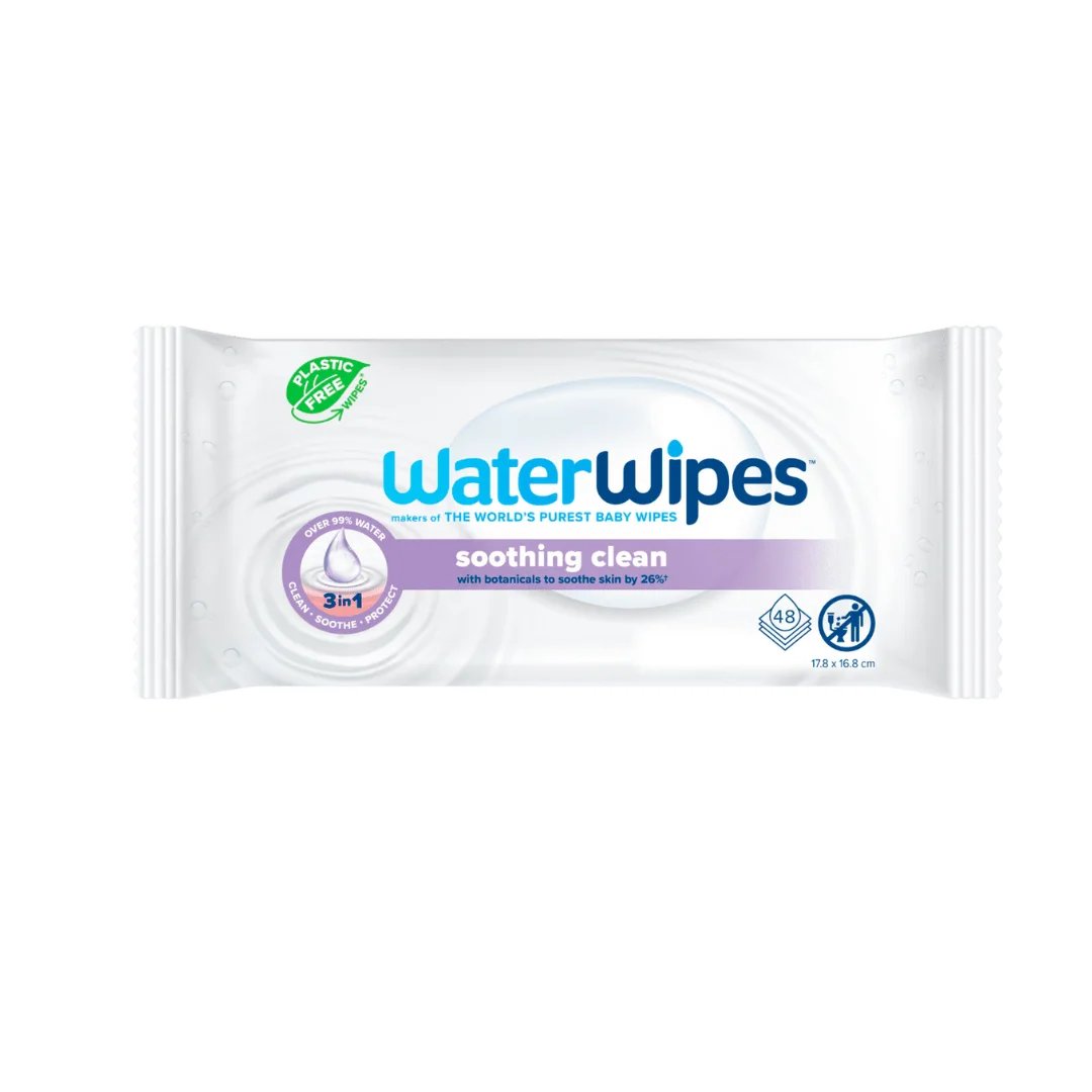 WATERWIPES LINGETTES SOOTHING CLEAN 48 UNITES