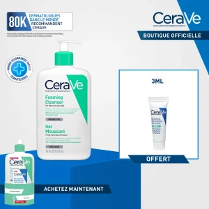 CERAVE GEL MOUSSANT NETTOYANT 473 ML + CADEAU OFFERT
